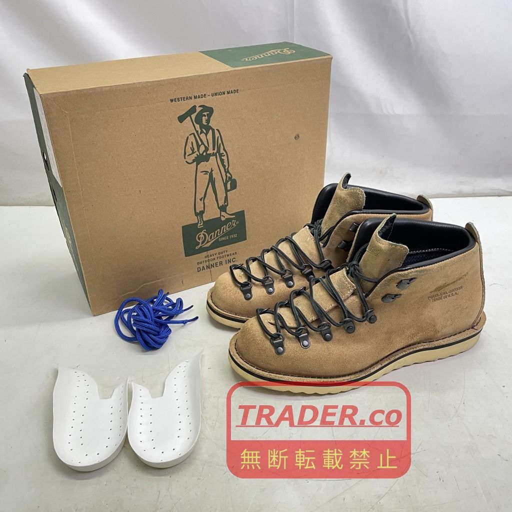 01w-6631 ダナー Danner マウンテンライトブーツ 821 30805 箱、替え紐あり ブラウン US9(約27cm) USA製 メンズ 靴 【中古品】