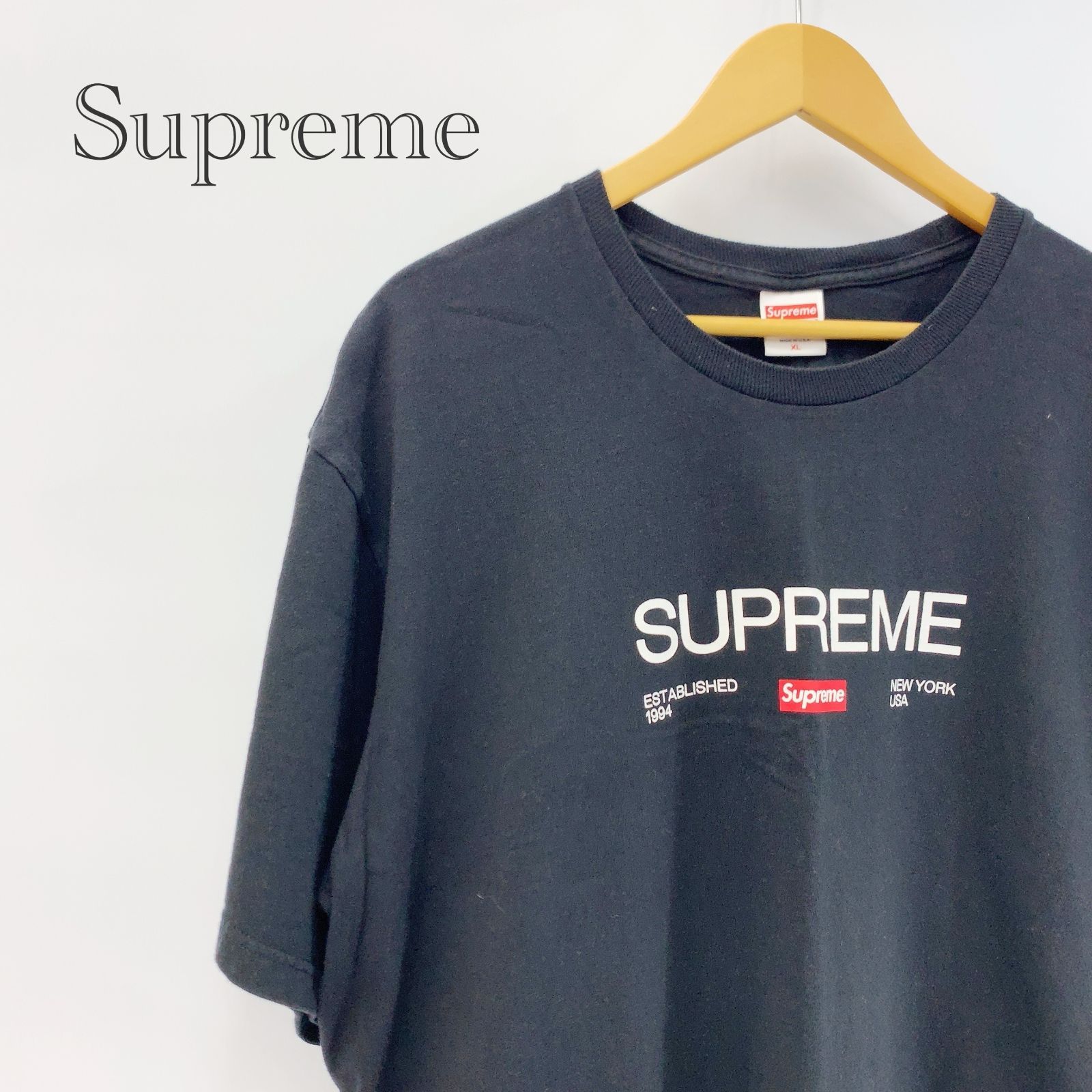 SUPREME EST.1994 tee Tシャツ XL ブラック メンズ ファッション _201023