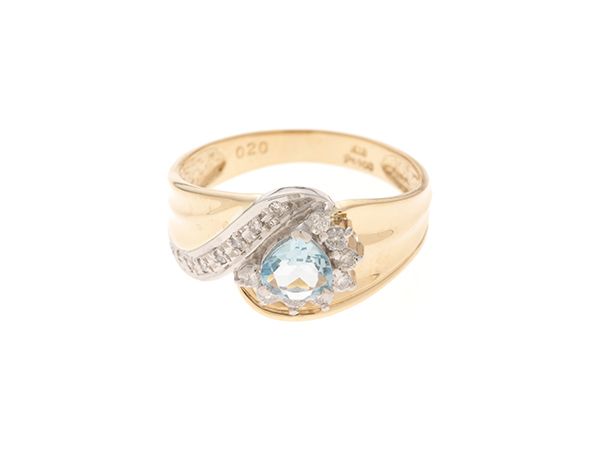 JEWELRY　ジュエリー　リング　K18YG/Pt900プラチナ　＃13号　約4.1g【中古】【430】2147400293484