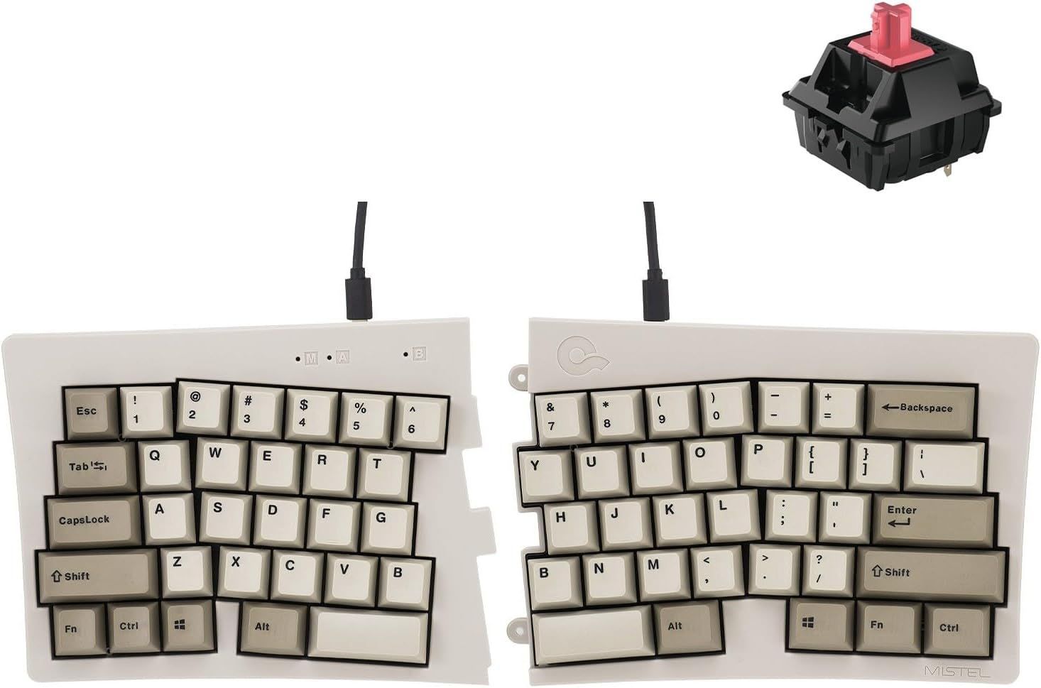 Mistel MD600 Alpha Rhino 静音赤軸 分離型キーボード ++924006
