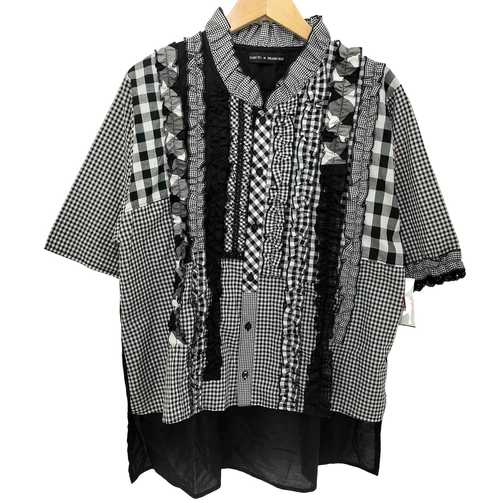 ビームスボーイ BEAMS BOY 26SS 別注 ギンガム フリル シャツ レディース JPN：36 9,789円