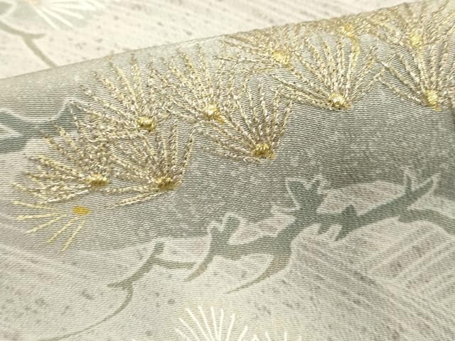 平和屋着物□豪華黒留袖 刺繍 枝松文 暈し染め 金彩 正絹 逸品