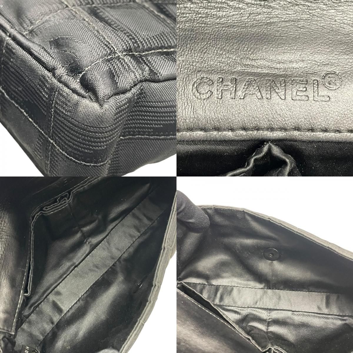 シャネル CHANEL ニュートラベルラインフラップバッグ A15316 ブラック ナイロンジャガード レディース ショルダーバッグ シャネル CHANEL ニュートラベルラインフラップバッグ A15316 ブラック ナイロンジャガード レディース ショルダーバッグ