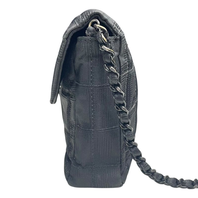 シャネル CHANEL ニュートラベルラインフラップバッグ A15316 ブラック ナイロンジャガード レディース ショルダーバッグ シャネル CHANEL ニュートラベルラインフラップバッグ A15316 ブラック ナイロンジャガード レディース ショルダーバッグ