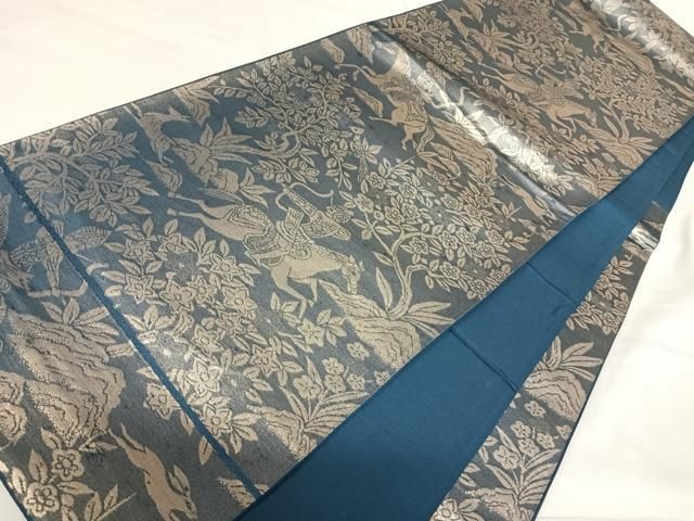 平和屋着物◎六通柄袋帯　陶漆　色紙花文　正絹　逸品　AABI0864yx 平和屋着物◎六通柄袋帯 陶漆 色紙花文 正絹 逸品 AABI0864yx - メルカリ