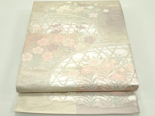 平和屋着物＊夏物　六通柄袋帯　籬秋草文　金銀糸　正絹　逸品　CABF4641rv
