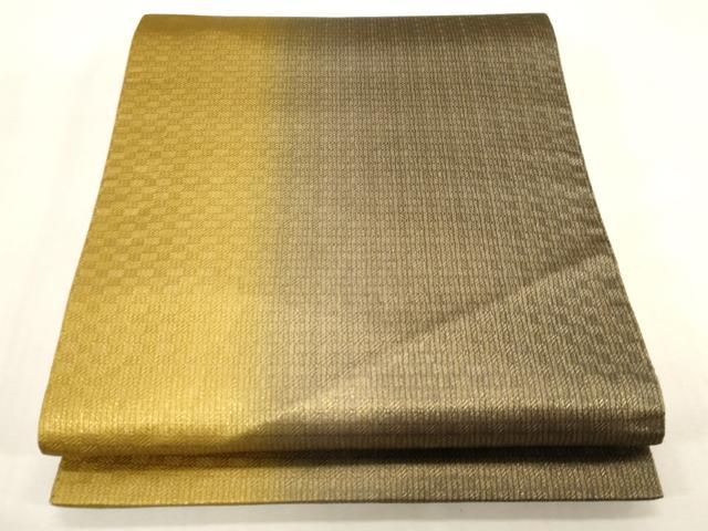 平和屋着物●全通柄袋帯　霞文　金糸　正絹　逸品　CABG3040dy 21,164円