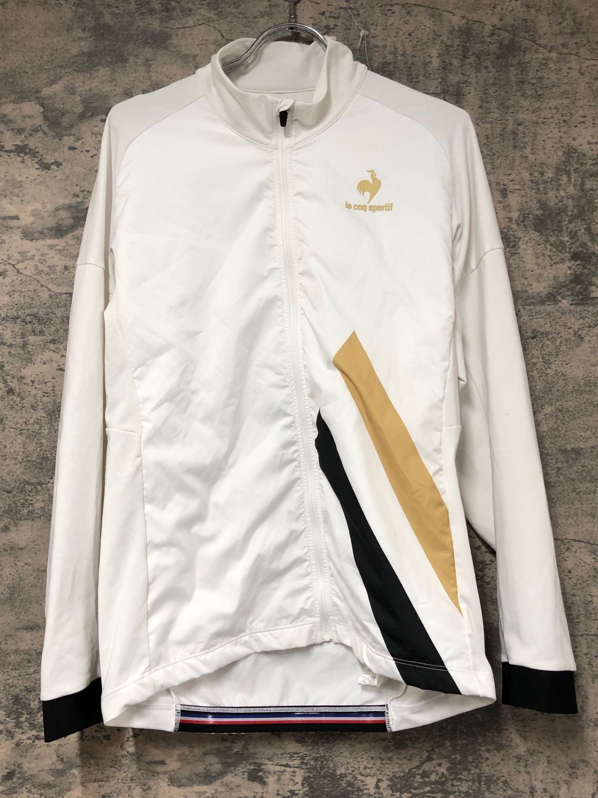 KB676 ルコックスポルティフ le coq sportif 長袖 サイクルジャージ 白 