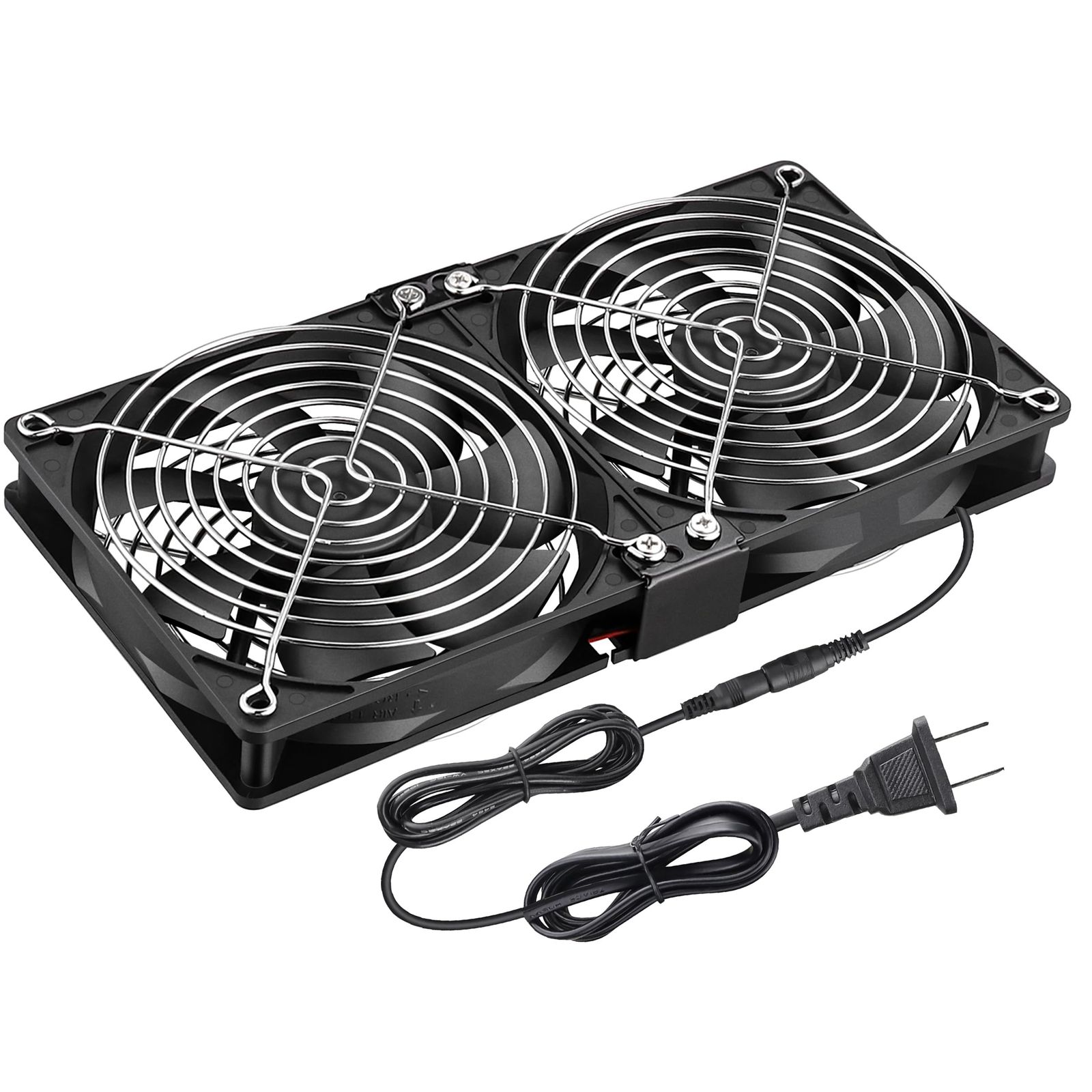 GDSTIME 2 x 120mm12V 2連ファン、換気扇、キャビネットシャーシ、サーバーワークステーション冷却ファンts 4736a57a