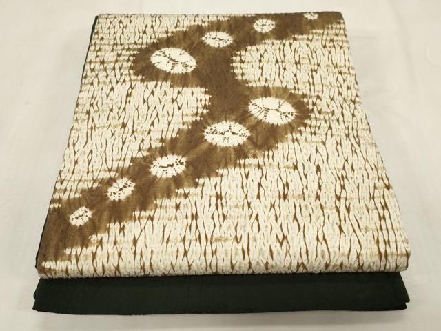 平和屋着物●太鼓柄袋帯　杢目絞　流水文　正絹　逸品　未使用　CABG2851dy