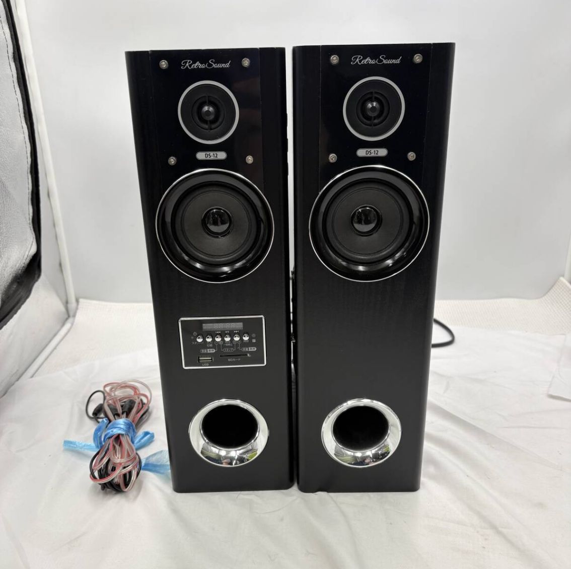 【❗️✨USB・SD再生対応✨❗️】Retro Sound DS-12 タワー型ダイナミックスピーカー✨AUX入力対応・通電確認済❗️