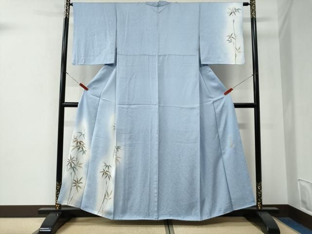 平和屋着物●世界的友禅作家　千地泰弘　訪問着　笹竹文　暈し染め　金彩　正絹　逸品　CABE3166yc 33,800円