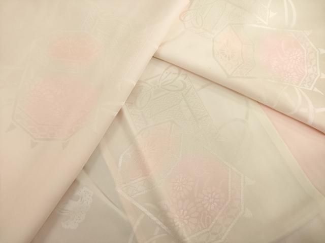 平和屋着物○長襦袢 無双仕立て 貝桶花地紋 暈し染め 正絹 逸品 未使用