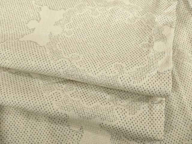 平和屋着物●お召　雪輪重ね文　正絹　逸品　AABI4481ck