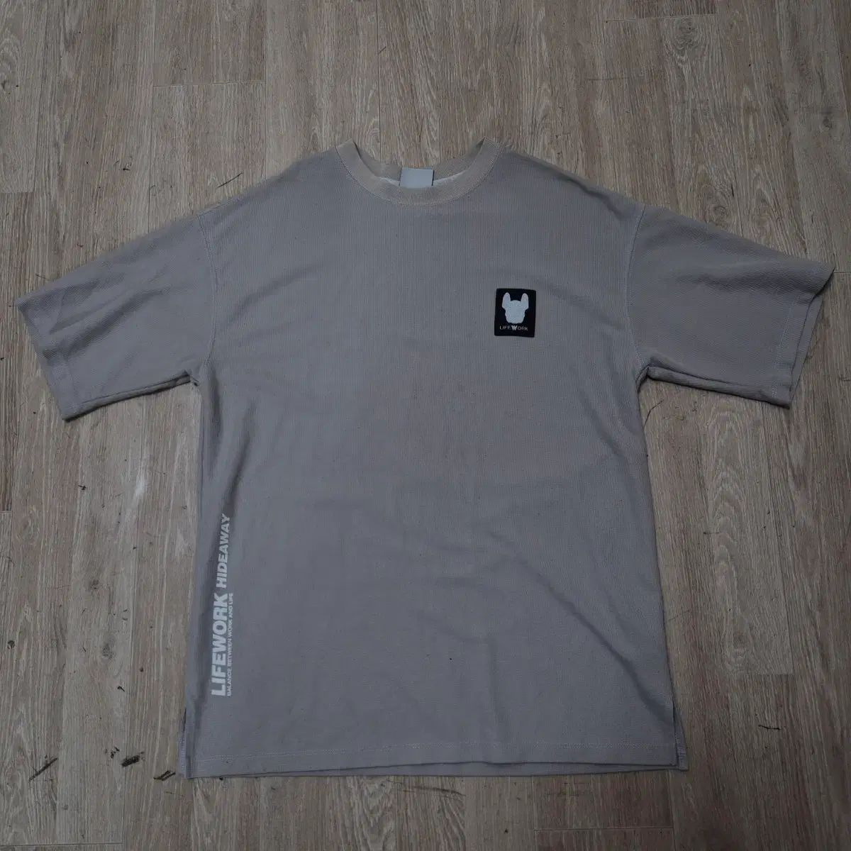 ライフウォーク ボックス ワッペンロゴ 半袖Tシャツ M(95)