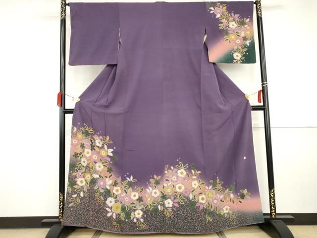 平和屋着物●訪問着　作家物　辻が花　暈し染め　正絹　逸品　AABI2551cs