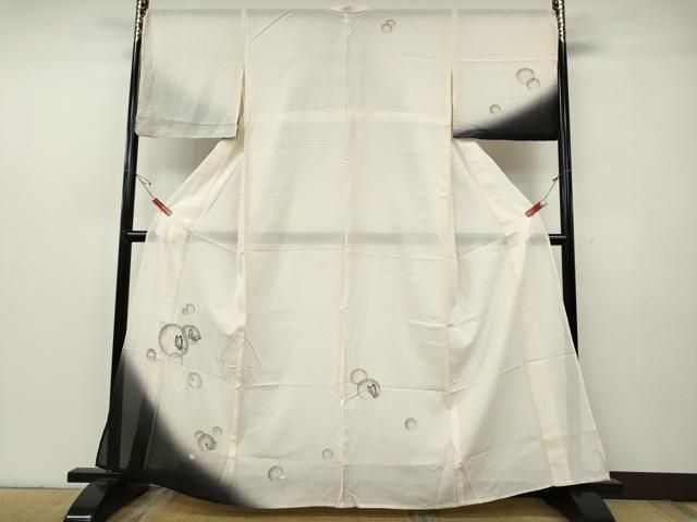 平和屋着物＊夏物　訪問着　絽　手描き　舞蝶文　正絹　逸品　CABF3571ut