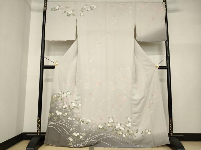 平和屋着物●訪問着　友禅　枝花文　暈し染め　金彩　高島屋扱い　正絹　逸品　AABI4442ck