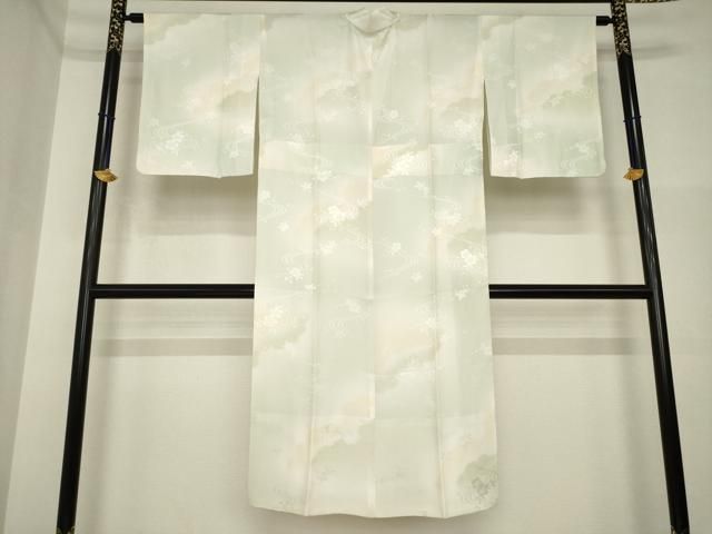 平和屋着物○長襦袢 無双仕立て 流水花地紋 暈し染め 正絹 逸品