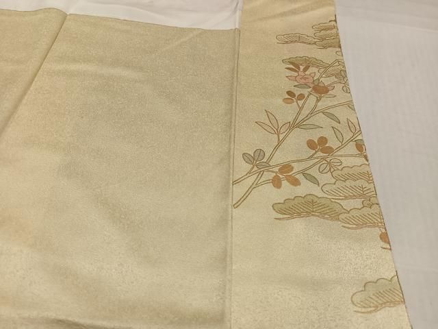 平和屋着物●訪問着　地紙枝花文　暈し染め　金彩　三越扱い　正絹　逸品　未使用　AABI3067ph