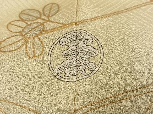 平和屋着物●訪問着　地紙枝花文　暈し染め　金彩　三越扱い　正絹　逸品　未使用　AABI3067ph