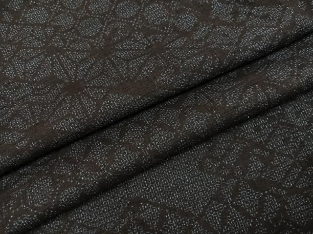 平和屋着物●本場結城紬　重要無形文化財　100亀甲　吉祥文　正絹　逸品　AABI3069ph