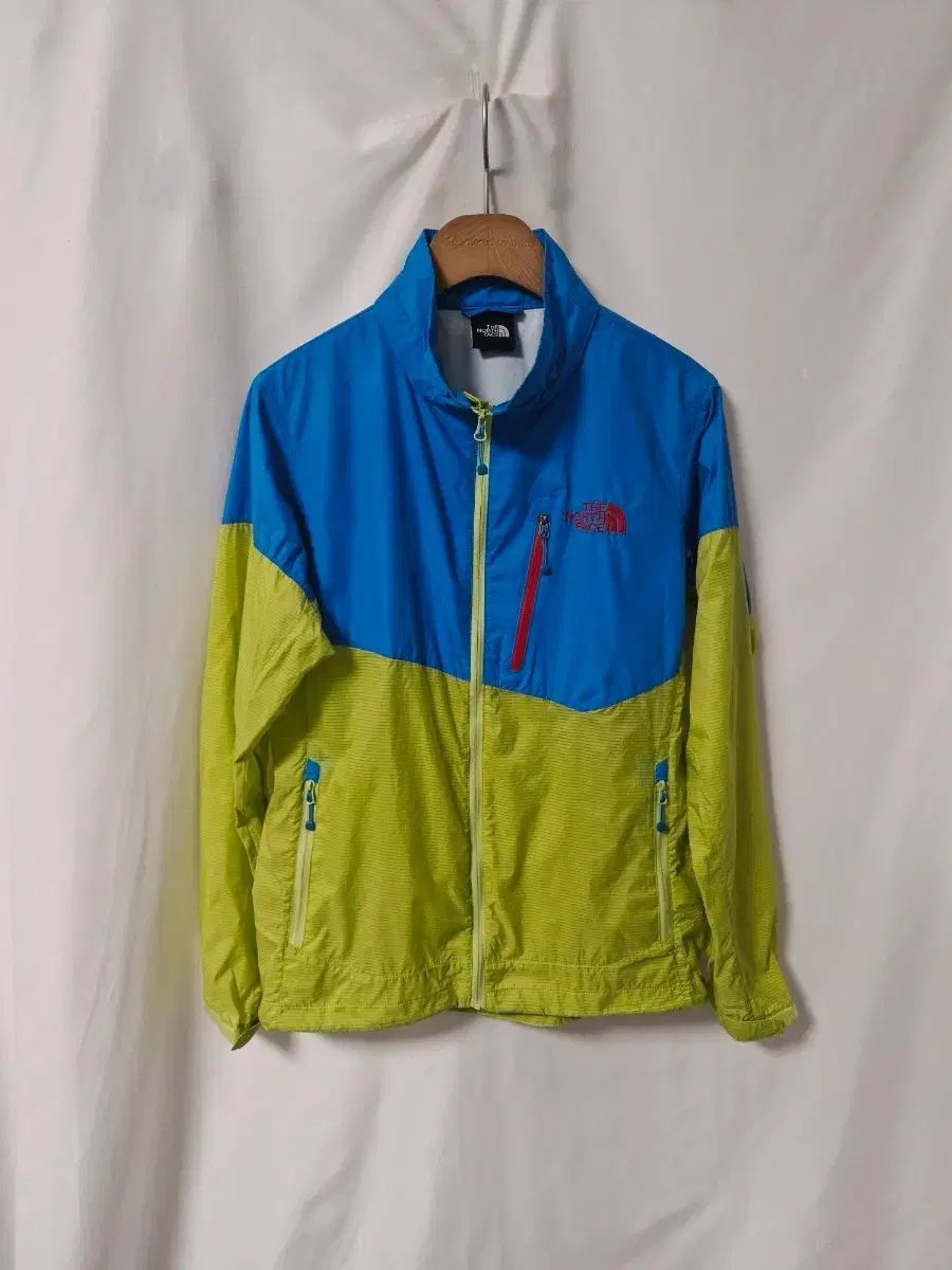 THE NORTH FACE ザノースフェイス ホール겹 ウィンドブレーカー ジャケット ブルー/ライム