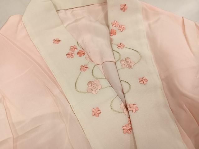 平和屋着物●長襦袢　無双仕立て　花地紋　正絹　逸品　AABH6830ph 平和屋着物○長襦袢 無双仕立て 枝桜 やまと誂製 正絹 逸品 AABI0496ph