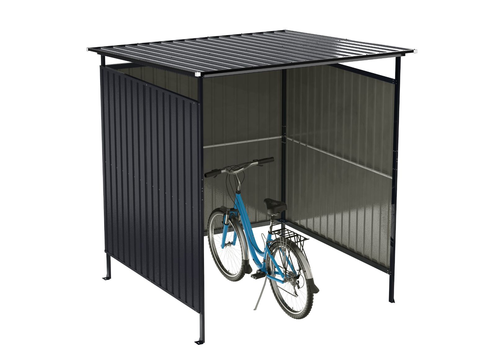 数量限定1000円クーポン】スチールサイクルハウス L166×W170×H200cm 