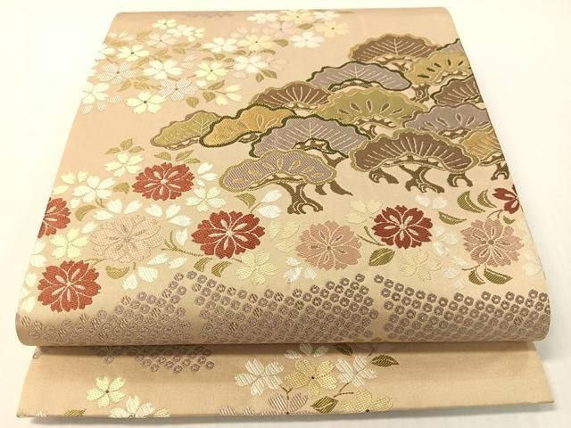 平和屋着物●こむさでもーど・COMME CA DU MODE　六通柄袋帯　唐織　花松文　正絹　逸品　CABG1715vp 27,885円