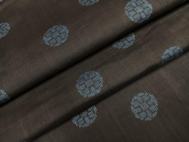 平和屋着物●本場大島紬　割込み絣　地空き　丸文　正絹　逸品　AABI3062ph