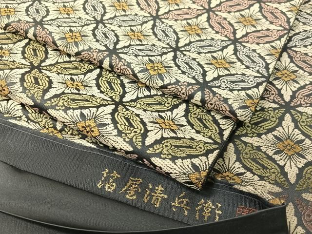 平和屋着物●西陣織　陰山織物謹製　箔屋清兵衛　六通柄袋帯　唐織　鳳凰七宝花文　正絹　逸品　CABG1656vp