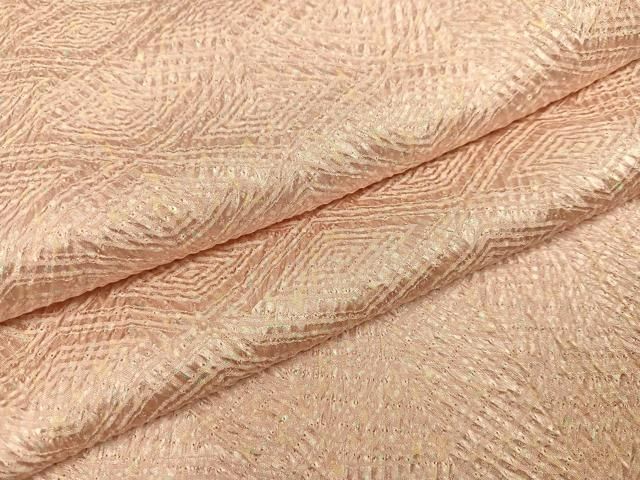平和屋着物●名門　藤娘きぬたや・杢目絞り　小紋　正絹　逸品　AABI2998ph