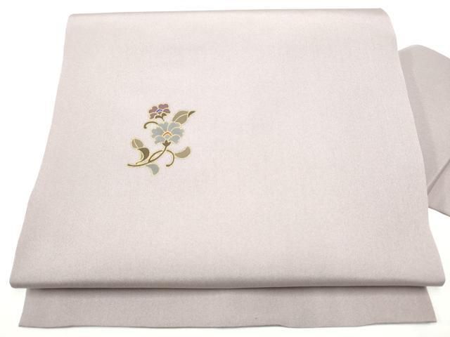 平和屋着物●九寸名古屋帯　枝花文　金彩　正絹　逸品　CABF8683hy