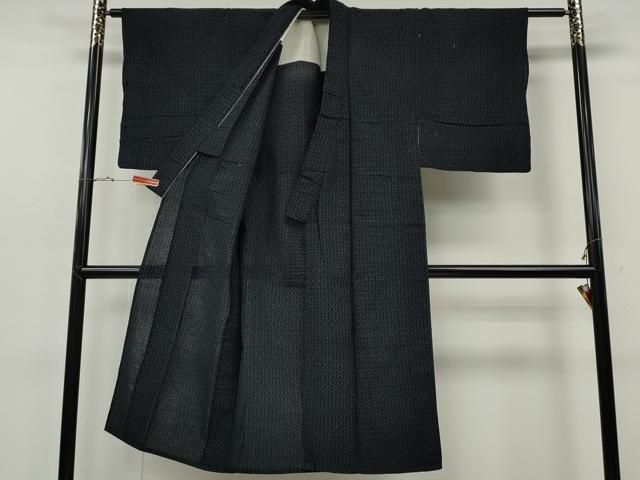 平和屋着物○男性 久留米絣 単衣 立涌文 綿 逸品 CABF3507ut