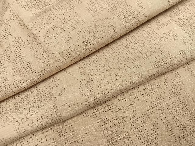 平和屋着物●結城紬　80亀甲　花尽くし　正絹　逸品　未使用　AABI0595ph