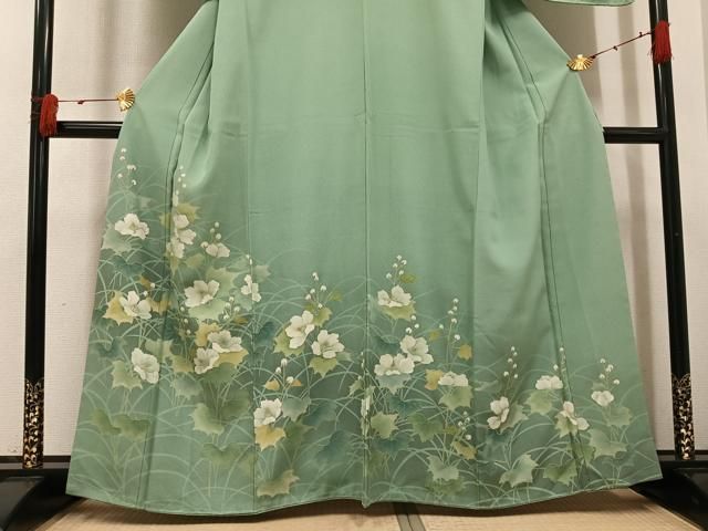 平和屋着物●訪問着　草花文　暈し染め　正絹　逸品　AABF8776ph 平和屋着物○訪問着 草花文 暈し染め 金彩 正絹 逸品 AABI0600ph
