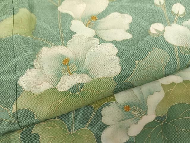 平和屋着物●訪問着　草花文　暈し染め　正絹　逸品　AABF8776ph 平和屋着物○訪問着 草花文 暈し染め 金彩 正絹 逸品 AABI0600ph