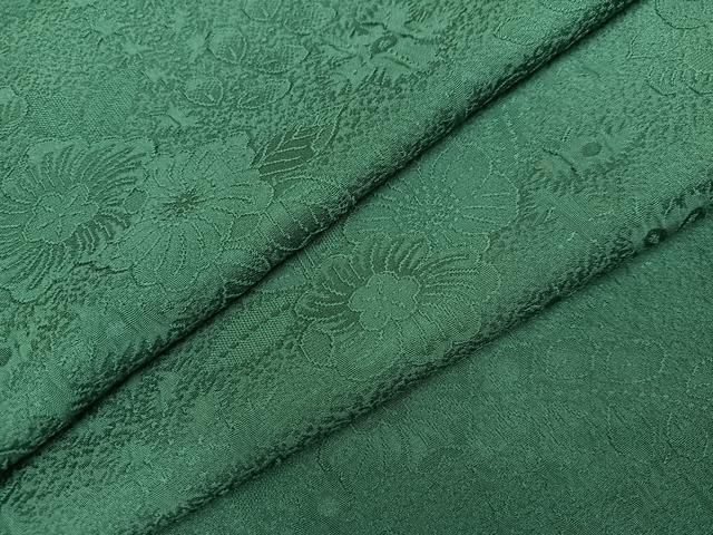 平和屋着物●上質な色無地　辻が花地紋　萌葱色　正絹　逸品　AABI2976ph