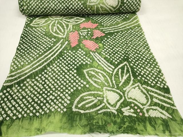 平和屋着物∴夏物　浴衣　有松鳴海絞　反物　着尺　蜘蛛絞り　綿　逸品　未使用　DABA7019zzz 平和屋着物＊夏物 有松鳴海絞り 浴衣 反物 着尺 花繋ぎ 綿 逸品 未使用