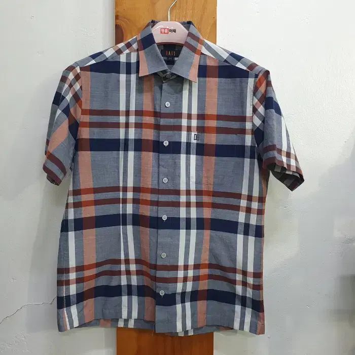 DAKS メンズ 半袖 チェックシャツ (100)