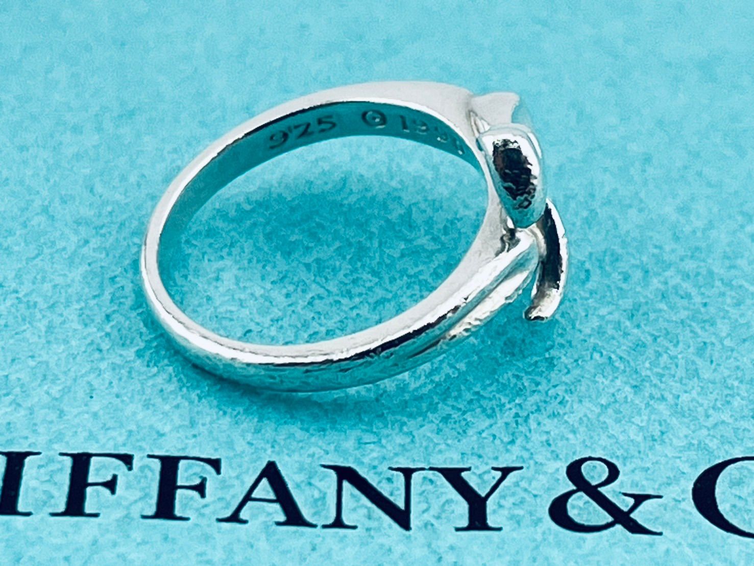 a243 送料無料 オールド ティファニー Tiffany&Co. 1990 リボン リング