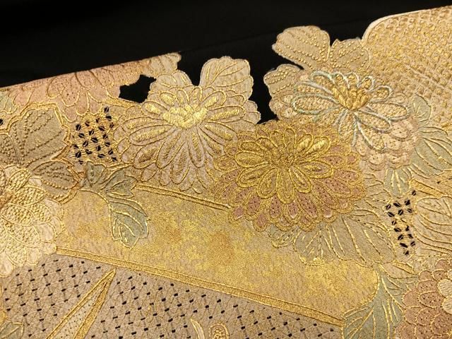 平和屋着物○豪華黒留袖 中国三大刺繍 汕頭刺繍 スワトウ刺繍 草花文