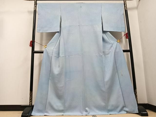 平和屋着物●上質な小紋 作家物 花地紋 暈し染め 正絹 逸品 未使用 AABH6853ph