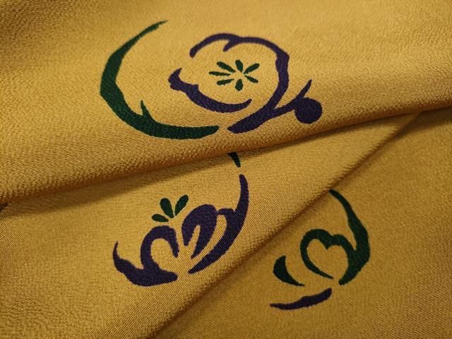 平和屋着物●上質な小紋　舞梅文　正絹　逸品　CABE6975ut
