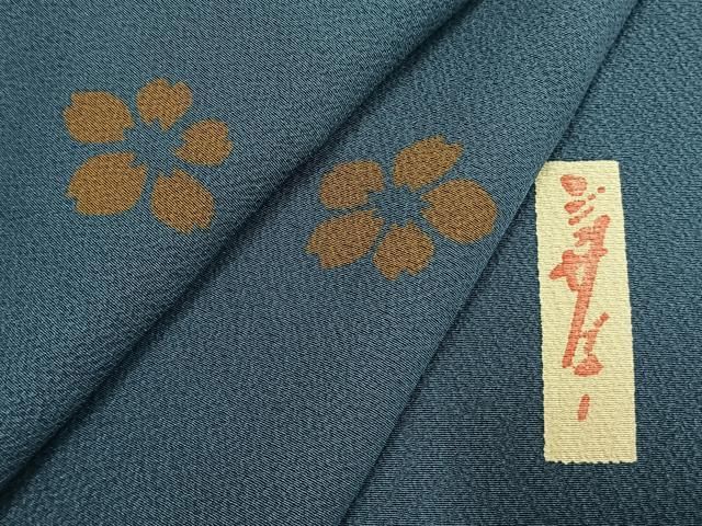 平和屋着物●世界的人形師　辻村寿三郎　ジュサブロー　小紋　舞桜文　正絹　逸品　AABH4698fy 28,730円