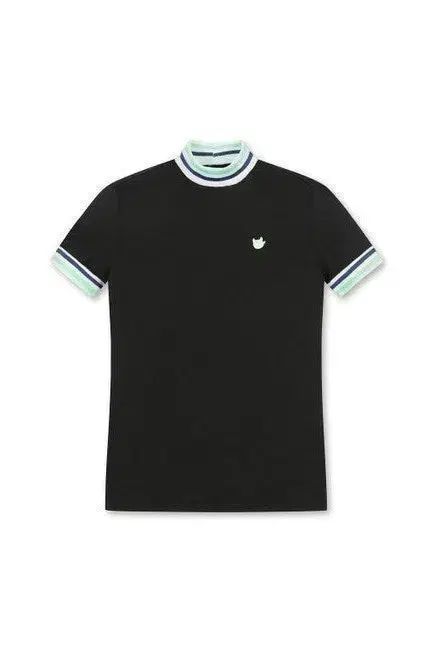 ワック レディース ブラック 半袖 Tシャツ ハイネック 接触冷感 Tシャツ