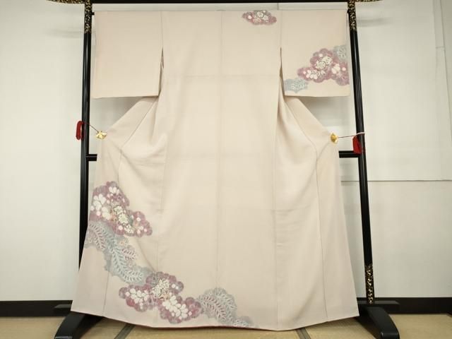 平和屋着物●訪問着　辻が花　絞り　正絹　逸品　AABH3722cs
