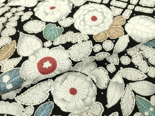 平和屋着物○訪問着 辻が花 黒地 金彩 正絹 逸品 DABE4019az - メルカリ