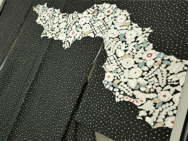 平和屋着物▽小紋　単衣　辻が花　黒地　洗える着物　AABG0260jh 2026年最新】Yahoo!オークション -辻が花(女性和服、着物)の中古品